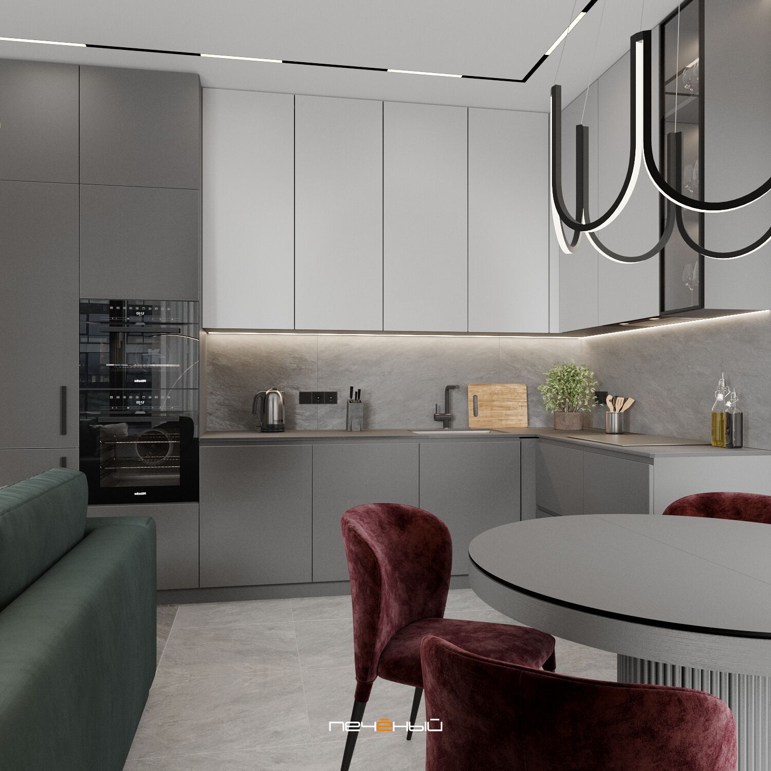 Дизайн кухни-гостиной 2024